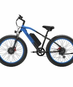 LANKELEISI MG740 PLUS Electric Bike 26*4.0'' Tires 1000W*2 Dual Motor 20Ah Battery 49km/h Max Speed - Black & Blue -rockbros-shop LANKELEISI MG740 PLUS Electric Bike Black Blue 519177 1
