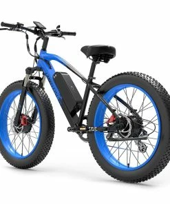 LANKELEISI MG740 PLUS Electric Bike 26*4.0'' Tires 1000W*2 Dual Motor 20Ah Battery 49km/h Max Speed - Black & Blue -rockbros-shop LANKELEISI MG740 PLUS Electric Bike Black Blue 519177 3