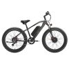 LANKELEISI MG740 PLUS Electric Bike 26*4.0'' Tires 1000W*2 Dual Motor 20Ah Battery 49km/h Max Speed - Black & Grey