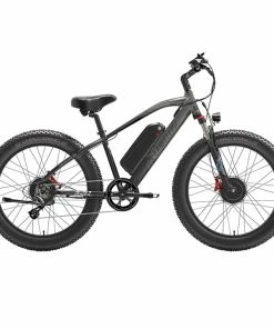 LANKELEISI MG740 PLUS Electric Bike 26*4.0'' Tires 1000W*2 Dual Motor 20Ah Battery 49km/h Max Speed - Black & Grey