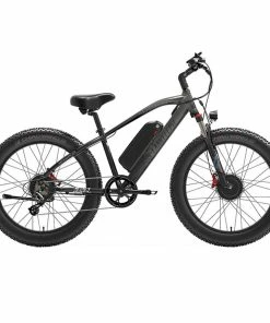 LANKELEISI MG740 PLUS Electric Bike 26*4.0'' Tires 1000W*2 Dual Motor 20Ah Battery 49km/h Max Speed - Black & Grey