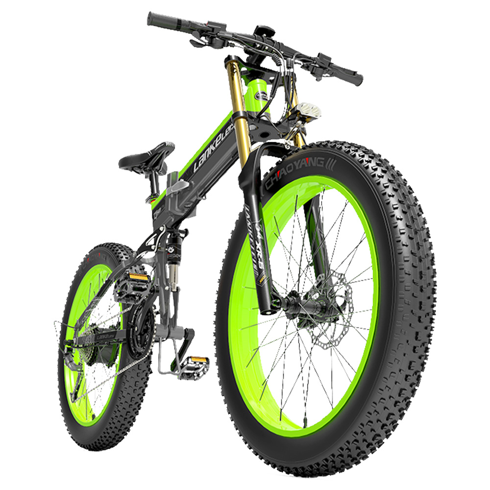 LANKELEISI T750 Plus Big Fork Electric Bike 26*4.0 Inch Fat Tire 1000W Motor 40Km/h Max Speed 48V 17.5Ah Battery 100KM Range Shimano 27-Speed 180KG Max Load - Green LANKELEISI T750 Plus Big Fork Electric Bike 26*4.0 Inch Fat Tire 1000W Motor 40Km/h Max Speed 48V 17.5Ah Battery 100KM Range Shimano 27-Speed 180KG Max Load - Green -rockbros-shop LANKELEISI T750 Plus Big Fork Electric Bike 17 5Ah Battery Green 502676 0