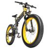 LANKELEISI T750 Plus Big Fork Electric Bike 26*4.0 Inch Fat Tire 1000W Motor 40Km/h Max Speed 48V 17.5Ah Battery 100KM Range Shimano 27-Speed 180KG Max Load - Yellow -rockbros-shop LANKELEISI T750 Plus Big Fork Electric Bike 17 5Ah Battery Yellow 502675 0