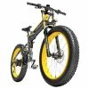 LANKELEISI T750 Plus Big Fork Electric Bike 26*4.0 Inch Fat Tire 1000W Motor 40Km/h Max Speed 48V 17.5Ah Battery 100KM Range Shimano 27-Speed 180KG Max Load - Yellow -rockbros-shop LANKELEISI T750 Plus Big Fork Electric Bike 17 5Ah Battery Yellow 502675 0