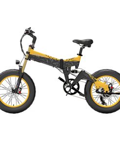 rockbros-shop -rockbros-shop LANKELEISI X3000 Plus Folding Electric Mountain Bike Big Fork Yellow 516917 1