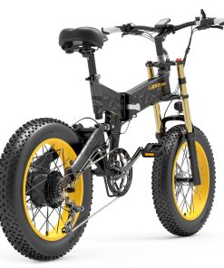 LANKELEISI X3000 Plus Folding Electric Mountain Bike Big Fork 20*4.0 Inch Fat Tires 48V 1000W Motor 17.5Ah Battery 43Km/h Max Speed Shimano 7-Speed Gear IP54 Waterproof - Black & Grey 5 LANKELEISI X3000 Plus Folding Electric Mountain Bike Big Fork 20*4.0 Inch Fat Tires 48V 1000W Motor 17.5Ah Battery 43Km/h Max Speed Shimano 7-Speed Gear IP54 Waterproof - Black & Grey -rockbros-shop LANKELEISI X3000 Plus Folding Electric Mountain Bike Big Grey 516919 2