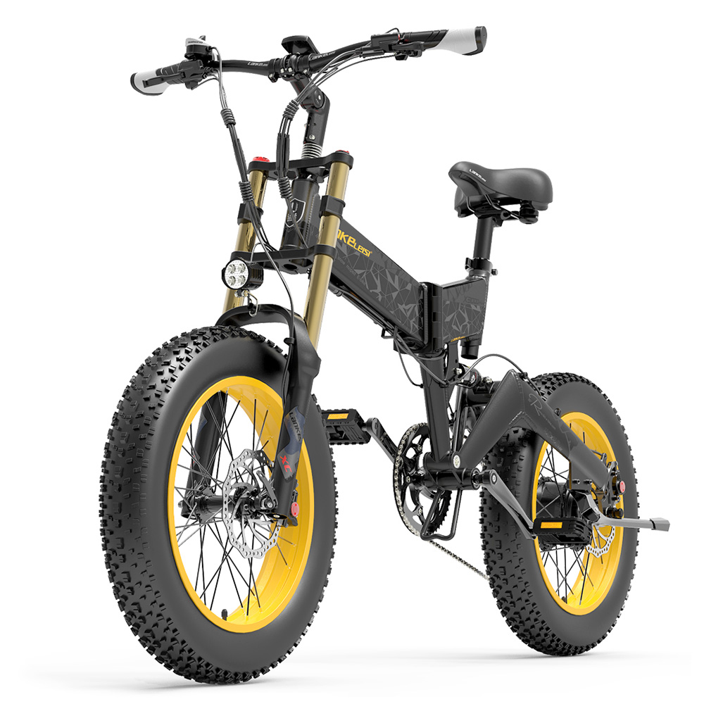 LANKELEISI X3000 Plus Folding Electric Mountain Bike Big Fork 20*4.0 Inch Fat Tires 48V 1000W Motor 17.5Ah Battery 43Km/h Max Speed Shimano 7-Speed Gear IP54 Waterproof - Black & Grey LANKELEISI X3000 Plus Folding Electric Mountain Bike Big Fork 20*4.0 Inch Fat Tires 48V 1000W Motor 17.5Ah Battery 43Km/h Max Speed Shimano 7-Speed Gear IP54 Waterproof - Black & Grey -rockbros-shop LANKELEISI X3000 Plus Folding Electric Mountain Bike Big Grey 516919 3