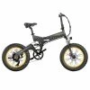 LANKELEISI X3000 Plus Folding Electric Mountain Bike 20*4.0 Inch Fat Tires 1000W Motor 40Km/h Max Speed 48V 17.5Ah Battery 100KM Range 180KG Max Load Shimano 7 Speed Double Shock Absorption - Grey -rockbros-shop LANKELEISI X3000 Plus Folding Electric Mountain Bike Grey 502671 0
