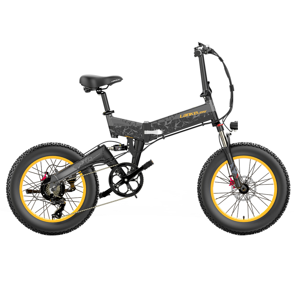 LANKELEISI X3000 Plus Folding Electric Mountain Bike 20*4.0 Inch Fat Tires 1000W Motor 40Km/h Max Speed 48V 17.5Ah Battery 100KM Range 180KG Max Load Shimano 7 Speed Double Shock Absorption - Grey LANKELEISI X3000 Plus Folding Electric Mountain Bike 20*4.0 Inch Fat Tires 1000W Motor 40Km/h Max Speed 48V 17.5Ah Battery 100KM Range 180KG Max Load Shimano 7 Speed Double Shock Absorption - Grey -rockbros-shop LANKELEISI X3000 Plus Folding Electric Mountain Bike Grey 502671 0