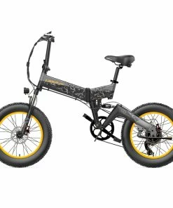 LANKELEISI X3000 Plus Folding Electric Mountain Bike 20*4.0 Inch Fat Tires 1000W Motor 40Km/h Max Speed 48V 17.5Ah Battery 100KM Range 180KG Max Load Shimano 7 Speed Double Shock Absorption - Grey -rockbros-shop LANKELEISI X3000 Plus Folding Electric Mountain Bike Grey 502671 1