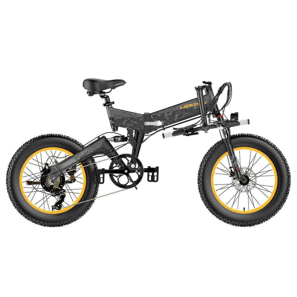 LANKELEISI X3000 Plus Folding Electric Mountain Bike 20*4.0 Inch Fat Tires 1000W Motor 40Km/h Max Speed 48V 17.5Ah Battery 100KM Range 180KG Max Load Shimano 7 Speed Double Shock Absorption - Grey LANKELEISI X3000 Plus Folding Electric Mountain Bike 20*4.0 Inch Fat Tires 1000W Motor 40Km/h Max Speed 48V 17.5Ah Battery 100KM Range 180KG Max Load Shimano 7 Speed Double Shock Absorption - Grey -rockbros-shop LANKELEISI X3000 Plus Folding Electric Mountain Bike Grey 502671 2
