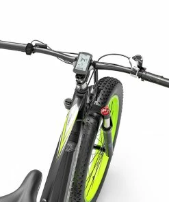 LANKELEISI XC4000 Electric Bike 26*4.0 Inch Fat Tires 1000W Motor 40Km/h Max Speed 48V 17.5Ah Battery Shimano 7 Speed 120Km Range 180Kg Max Load - Green -rockbros-shop LANKELEISI XC4000 Electric Bike 48V 1000W Motor Green 502660 4