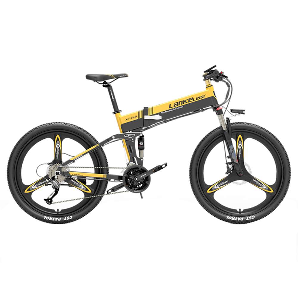 LANKELEISI XT750 Electric Bike Sports Version 26*1.95 Inch Kenda Tire 500W Motor 35KM/H 48V 14.5Ah Battery 100KM Range Shimano 27 Speed - Yellow LANKELEISI XT750 Electric Bike Sports Version 26*1.95 Inch Kenda Tire 500W Motor 35KM/H 48V 14.5Ah Battery 100KM Range Shimano 27 Speed - Yellow -rockbros-shop LANKELEISI XT750 Sports Version Electric Bike Yellow 502663 0