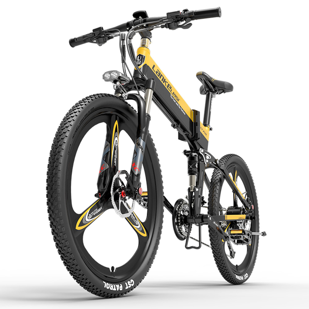 LANKELEISI XT750 Electric Bike Sports Version 26*1.95 Inch Kenda Tire 500W Motor 35KM/H 48V 14.5Ah Battery 100KM Range Shimano 27 Speed - Yellow LANKELEISI XT750 Electric Bike Sports Version 26*1.95 Inch Kenda Tire 500W Motor 35KM/H 48V 14.5Ah Battery 100KM Range Shimano 27 Speed - Yellow -rockbros-shop LANKELEISI XT750 Sports Version Electric Bike Yellow 502663 1