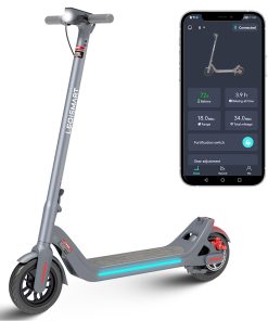 LEQISMART A8 Folding Electric Scooter 350W Motor 36V/10.4Ah Battery 9 Inch Tire - Gray -rockbros-shop LEQISMART A8 Folding Electric Scooter 350W Motor Gray 498340 1