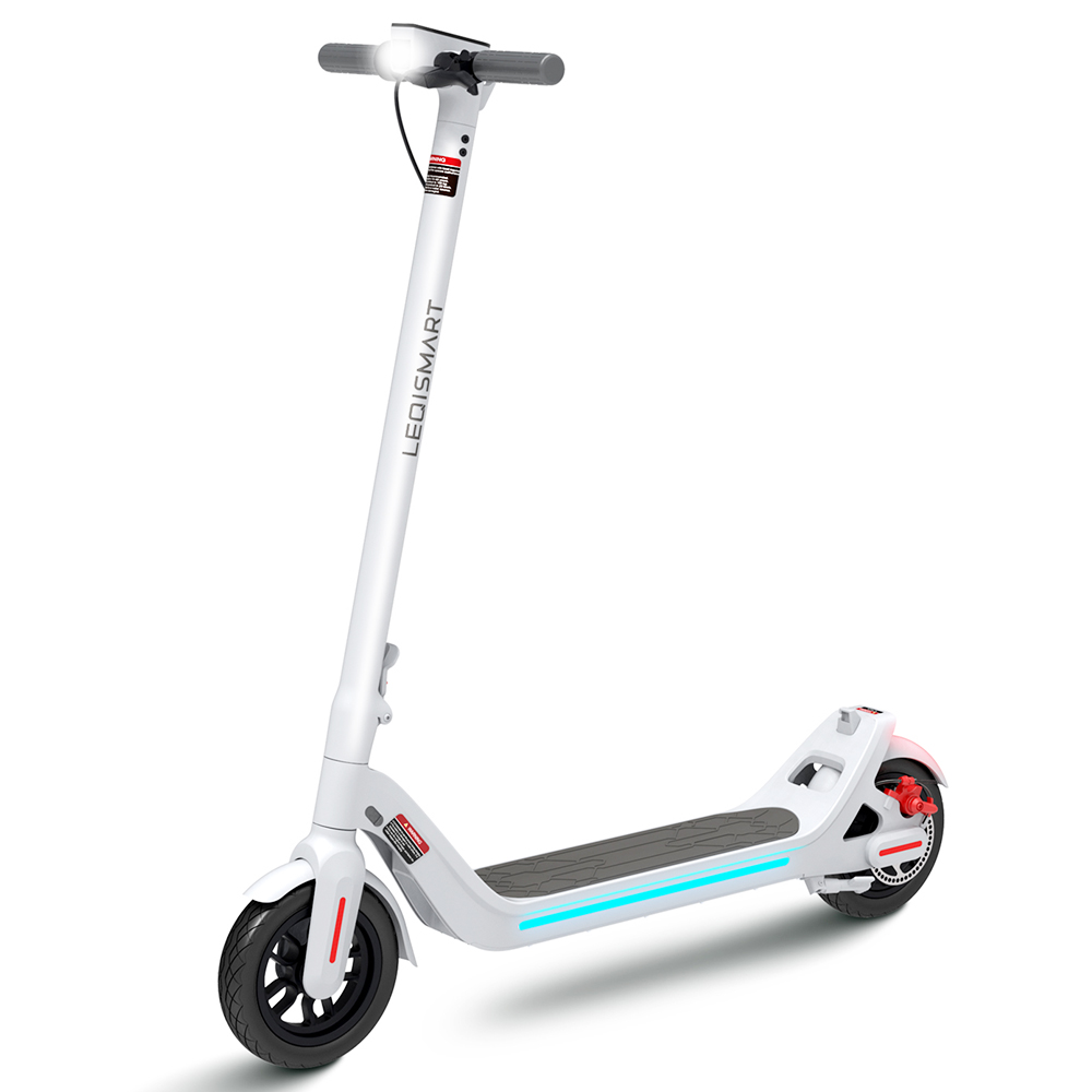 LEQISMART A8 Folding Electric Scooter 350W Motor 36V/10.4Ah Battery 9 Inch Tire - White LEQISMART A8 Folding Electric Scooter 350W Motor 36V/10.4Ah Battery 9 Inch Tire - White -rockbros-shop LEQISMART A8 Folding Electric Scooter 350W Motor White 498341 0