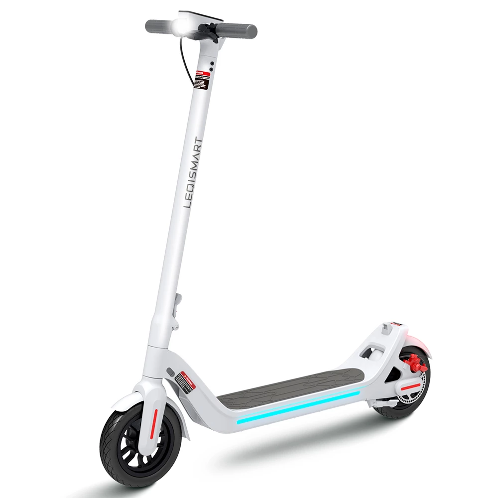 LEQISMART A8 Folding Electric Scooter 350W Motor 36V/10.4Ah Battery 9 Inch Tire - White 3 LEQISMART A8 Folding Electric Scooter 350W Motor 36V/10.4Ah Battery 9 Inch Tire - White