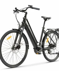 MAGMOVE CEH55M 28 Inch City Electric Bike Bafang Mid-Drive 250W Motor 25Km/h Speed 36V 13Ah LISHEN Detachable Battery 100KM Max Range 150KG Load Double Disc Brakes Shimano 8-Speed Gear Front Shock Absorption - Step Thru