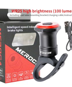 MEROCA WR25 Smart Bike Seatpost Tail Light Brake Sensing Bicycle Rear Flashlight With 500mAh Battery 4 Light Modes -rockbros-shop MEROCA WR25 Bike Seatpost Smart Brake Sensing Tail Light 498612 4