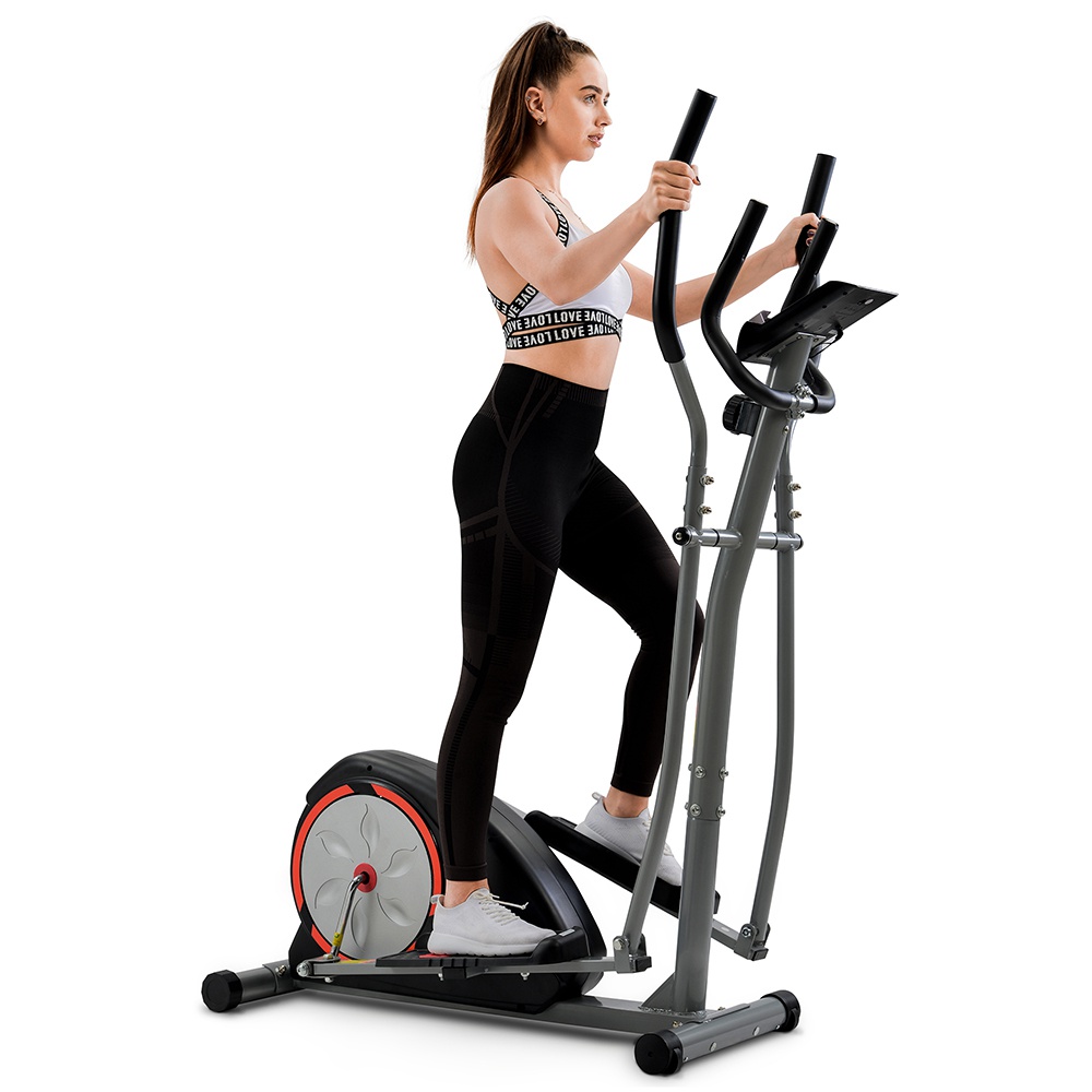 Merax Cross Portable Trainer Elliptical with LCD Display Equipment Stand For Home Exercises 8 Levels - Silver Merax Cross Portable Trainer Elliptical With LCD Display Equipment Stand For Home Exercises 8 Levels - Silver -rockbros-shop Merax Cross Portable Trainer Elliptical with LCD Display 426386 1 1
