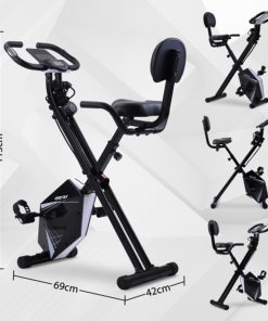 Merax Foldable Cycling Exercise Bike With LCD Screen Adjustable Height And Arm Resistance Bands For Indoor Workout - White 6 Merax Foldable Cycling Exercise Bike With LCD Screen Adjustable Height And Arm Resistance Bands For Indoor Workout - White -rockbros-shop Merax Foldable Cycling Bike with LCD Screen Adjustable Height and Arm 426383 4