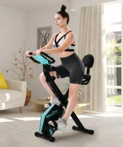 Merax Foldable Cycling Exercise Bike With LCD Screen Adjustable Height And Arm Resistance Bands For Indoor Workout-Blue 8 Merax Foldable Cycling Exercise Bike With LCD Screen Adjustable Height And Arm Resistance Bands For Indoor Workout-Blue -rockbros-shop Merax Foldable Cycling Bike with LCD Screen Adjustable Height and Arm 426384 1 1