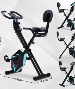 Merax Foldable Cycling Exercise Bike With LCD Screen Adjustable Height And Arm Resistance Bands For Indoor Workout-Blue 6 Merax Foldable Cycling Exercise Bike With LCD Screen Adjustable Height And Arm Resistance Bands For Indoor Workout-Blue -rockbros-shop Merax Foldable Cycling Bike with LCD Screen Adjustable Height and Arm 426384 4 1