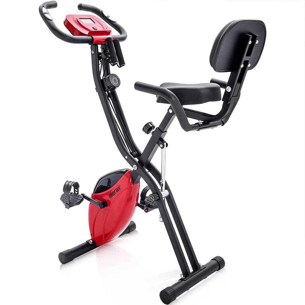 Merax X-Bike Exercise Bike Magnetic Folding Fitness Bike 2.5 kg Flywheel LCD Display For Cardio Workout Cycling Indoor Exercise Training - Black Red Merax X-Bike Exercise Bike Magnetic Folding Fitness Bike 2.5 Kg Flywheel LCD Display For Cardio Workout Cycling Indoor Exercise Training - Black Red -rockbros-shop Merax X Bike Magnetic Folding Fitness Bike Black 892920 1 1