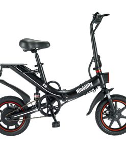 Niubility B14 Electric Moped Folding Bike 14 Inch 400W Motor 48V 15Ah Battery Up To 100KM Mileage Max 25km/h Double Disc Brake APP Control - Black