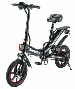 Niubility B14 Electric Moped Folding Bike 14 Inch 400W Motor 48V 15Ah Battery Up To 100KM Mileage Max 25km/h Double Disc Brake APP Control - Black -rockbros-shop Niubility B14 Folding Bike 14 inch 15Ah Battery up to 100KM 519188 4