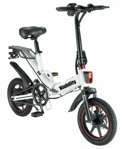 Niubility B14 Electric Moped Folding Bike 14 Inch 400W Motor 48V 15Ah Battery Up To 100KM Mileage Max 25km/h Double Disc Brake APP Control - White 10 Niubility B14 Electric Moped Folding Bike 14 Inch 400W Motor 48V 15Ah Battery Up To 100KM Mileage Max 25km/h Double Disc Brake APP Control - White -rockbros-shop Niubility B14 Folding Bike 14 inch 15Ah Battery up to 100KM 519189 2