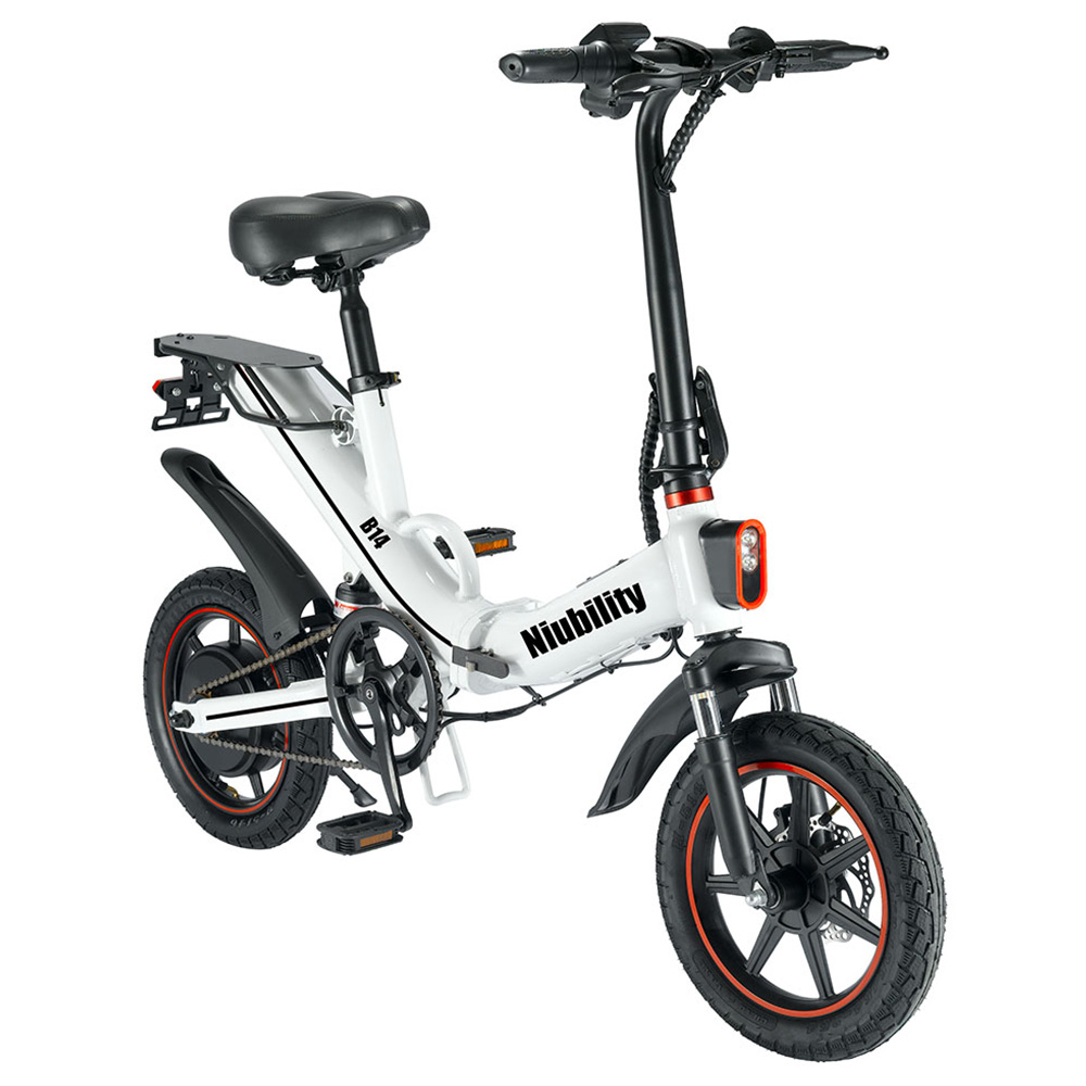 Niubility B14 Electric Moped Folding Bike 14 Inch 400W Motor 48V 15Ah Battery up to 100KM Mileage Max 25km/h Double Disc Brake APP Control - White Niubility B14 Electric Moped Folding Bike 14 Inch 400W Motor 48V 15Ah Battery Up To 100KM Mileage Max 25km/h Double Disc Brake APP Control - White -rockbros-shop Niubility B14 Folding Bike 14 inch 15Ah Battery up to 100KM 519189 2