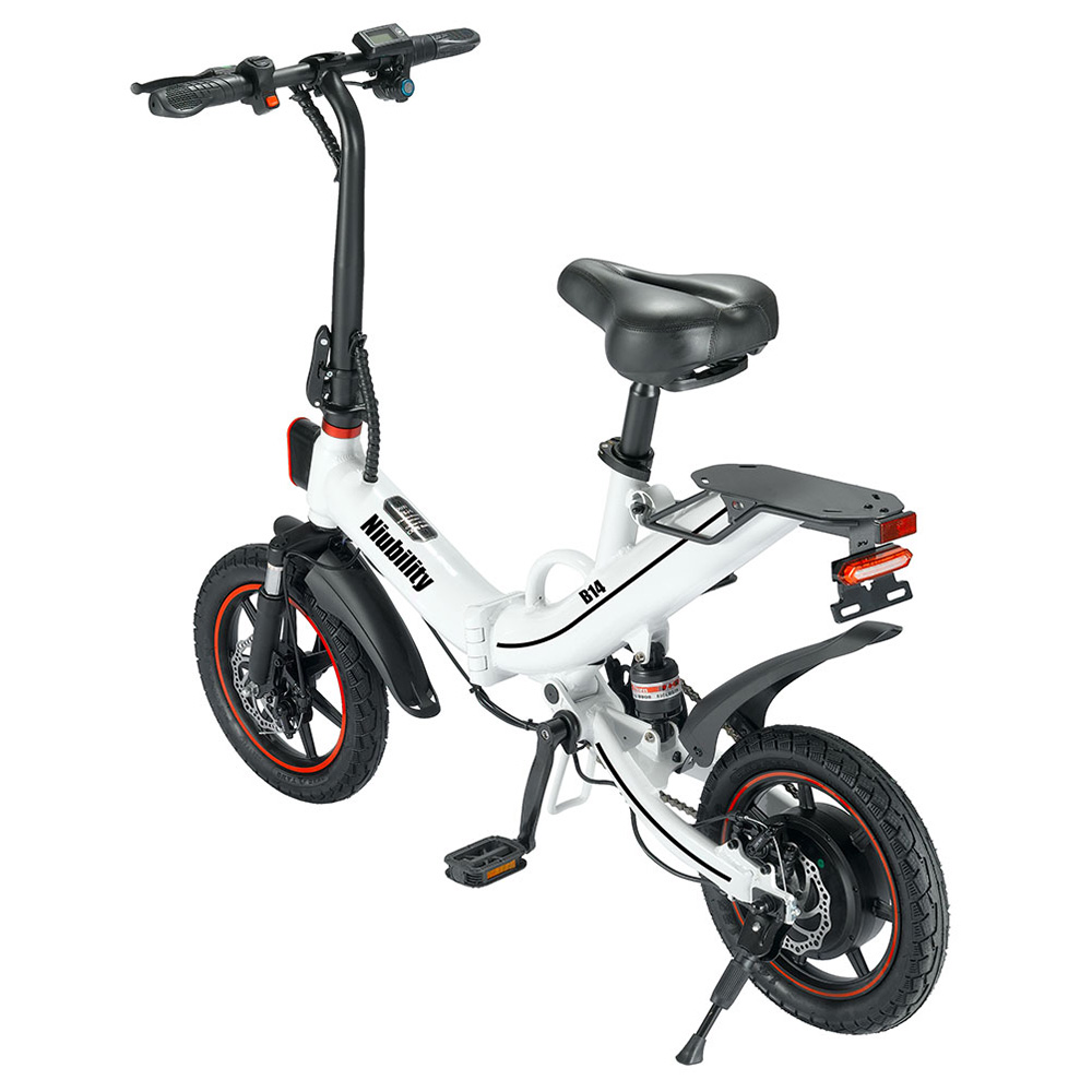 Niubility B14 Electric Moped Folding Bike 14 Inch 400W Motor 48V 15Ah Battery up to 100KM Mileage Max 25km/h Double Disc Brake APP Control - White Niubility B14 Electric Moped Folding Bike 14 Inch 400W Motor 48V 15Ah Battery Up To 100KM Mileage Max 25km/h Double Disc Brake APP Control - White -rockbros-shop Niubility B14 Folding Bike 14 inch 15Ah Battery up to 100KM 519189 3
