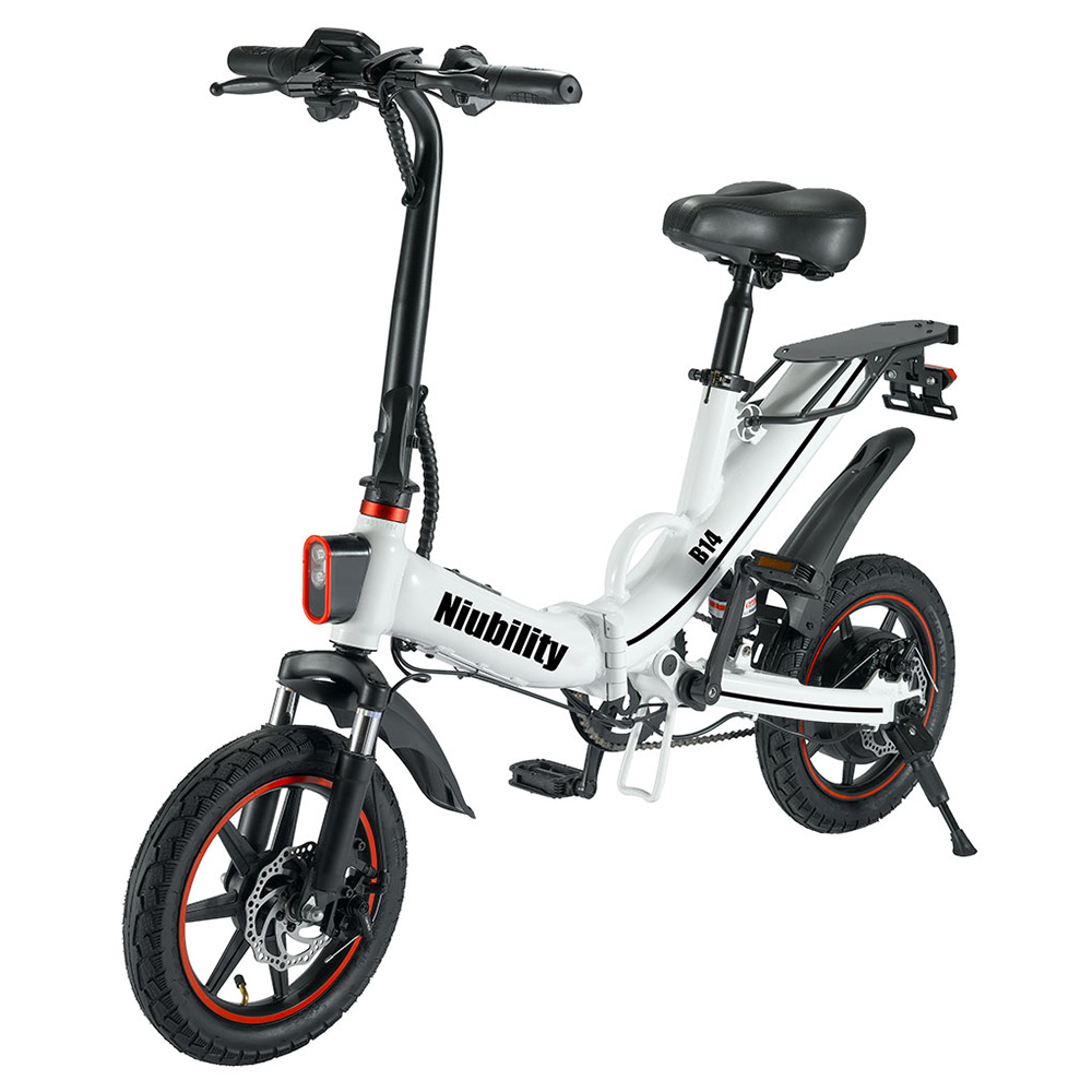Niubility B14 Electric Moped Folding Bike 14 Inch 400W Motor 48V 15Ah Battery up to 100KM Mileage Max 25km/h Double Disc Brake APP Control - White Niubility B14 Electric Moped Folding Bike 14 Inch 400W Motor 48V 15Ah Battery Up To 100KM Mileage Max 25km/h Double Disc Brake APP Control - White -rockbros-shop Niubility B14 Folding Bike 14 inch 15Ah Battery up to 100KM 519189 4