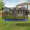 12FT Trampoline With Safety Enclosure Net & Ladder, Spring Cover Padding, Basketball Hoop -Blue 2 12FT Trampoline With Safety Enclosure Net & Ladder, Spring Cover Padding, Basketball Hoop -Blue -rockbros-shop Not allowed to sell to Walmart 12FT Round Trampoline with Safety Enclosure Net Ladder Spring Cover Padding Basketball Hoop Outdoor Activity SM000030CAA 455298 0