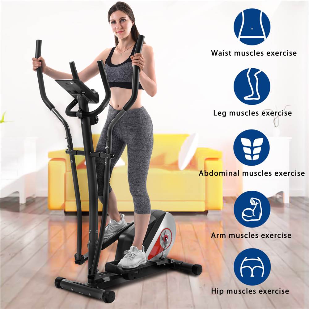 Home Use Elliptical Machine Trainer Magnetic Smooth Quiet Driven 8 Levels of Magnetic Resistance with LCD Monitor - Black Home Use Elliptical Machine Trainer Magnetic Smooth Quiet Driven 8 Levels Of Magnetic Resistance With LCD Monitor - Black -rockbros-shop Not allowed to sell to Walmart Elliptical Machine Trainer Magnetic Smooth Quiet Driven with LCD Monitor Home Use 455311 0