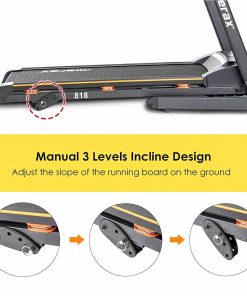 Merax Newest 2.25HP Electric Folding Treadmill Motorized Running Machine With Cushion Adjustable Incline Level Large Display - Black -rockbros-shop Not allowed to sell to Walmart Merax New 2 25HP ElectricTreadmill Folding Motorized Running Machine w Cushion 455332 3
