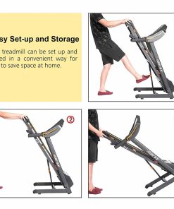 Merax Newest 2.25HP Electric Folding Treadmill Motorized Running Machine With Cushion Adjustable Incline Level Large Display - Black -rockbros-shop Not allowed to sell to Walmart Merax New 2 25HP ElectricTreadmill Folding Motorized Running Machine w Cushion 455332 4