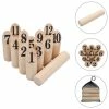 Number Kubb Game Set Wood -rockbros-shop Number Kubb Game Set Wood 427462 0