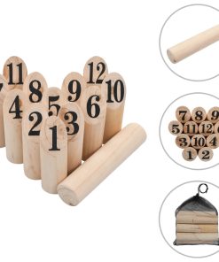 Number Kubb Game Set Wood
