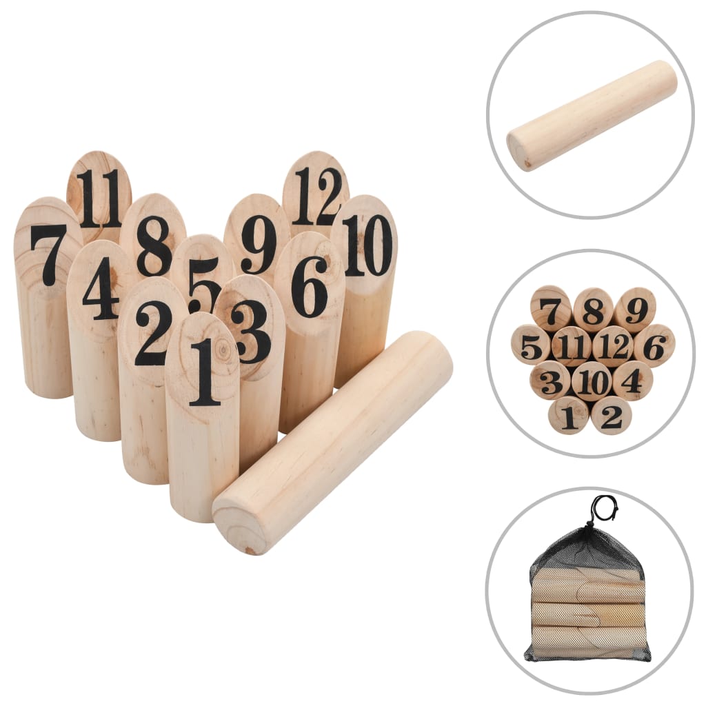 Number Kubb Game Set Wood Number Kubb Game Set Wood -rockbros-shop Number Kubb Game Set Wood 427462 0
