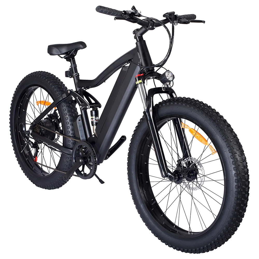 ONES1 Electric Bike 26*4.0 Inch Fat Tires 48V 500W Motor 10Ah Battery 25Km/h Max Speed Shimano 7 Speed - Black 3 ONES1 Electric Bike 26*4.0 Inch Fat Tires 48V 500W Motor 10Ah Battery 25Km/h Max Speed Shimano 7 Speed - Black