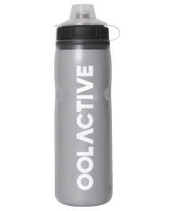 OOLACTIVE 20oz Bike Water Bottle Cycling Squeeze Bottle 600ml - Grey