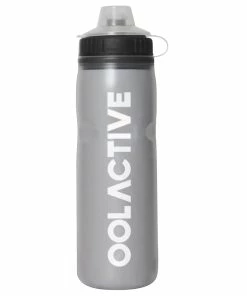 OOLACTIVE 20oz Bike Water Bottle Cycling Squeeze Bottle 600ml - Grey