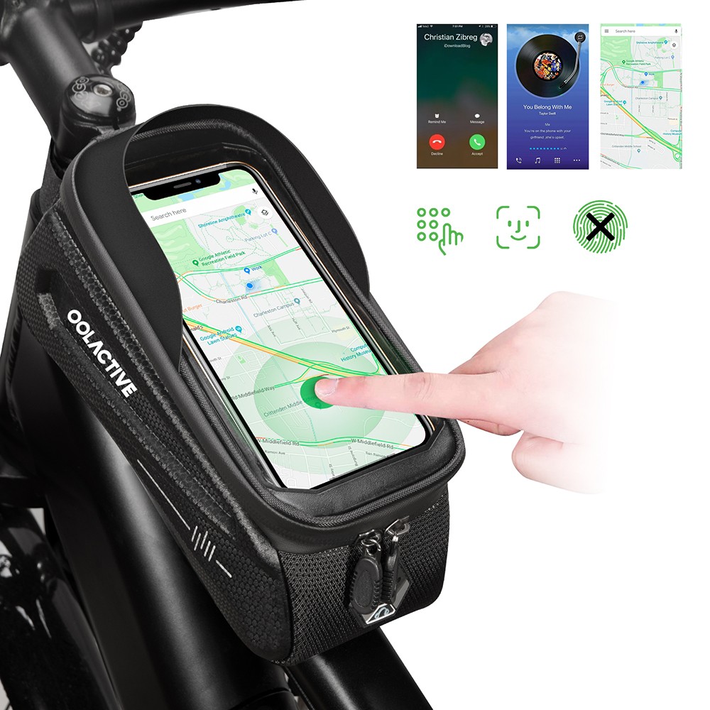 OOLACTIVE LF-0402 Bike Phone Front Frame Bag Bicycle Phone Mount Top Tube Bag Compatible Phone 4.7-6.5 Inch OOLACTIVE LF-0402 Bike Phone Front Frame Bag Bicycle Phone Mount Top Tube Bag Compatible Phone 4.7-6.5 Inch -rockbros-shop OOLACTIVE LF 0402 Bike Phone Front Frame Bag 4 7 6 5 Inch 508838 1