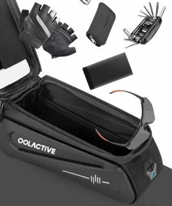 OOLACTIVE LF-0402 Bike Phone Front Frame Bag Bicycle Phone Mount Top Tube Bag Compatible Phone 4.7-6.5 Inch 13 OOLACTIVE LF-0402 Bike Phone Front Frame Bag Bicycle Phone Mount Top Tube Bag Compatible Phone 4.7-6.5 Inch -rockbros-shop OOLACTIVE LF 0402 Bike Phone Front Frame Bag 4 7 6 5 Inch 508838 5