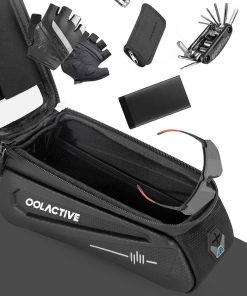 OOLACTIVE LF-0402 Bike Phone Front Frame Bag Bicycle Phone Mount Top Tube Bag Compatible Phone 4.7-6.5 Inch -rockbros-shop OOLACTIVE LF 0402 Bike Phone Front Frame Bag 4 7 6 5 Inch 517277 5