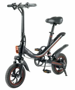 OUXI V1 Electric Bike 12 Inch Tires 350W Motor 36V 7.8Ah Battery 30Km Range 25Km/h Max Speed 150kg Max Load - Black
