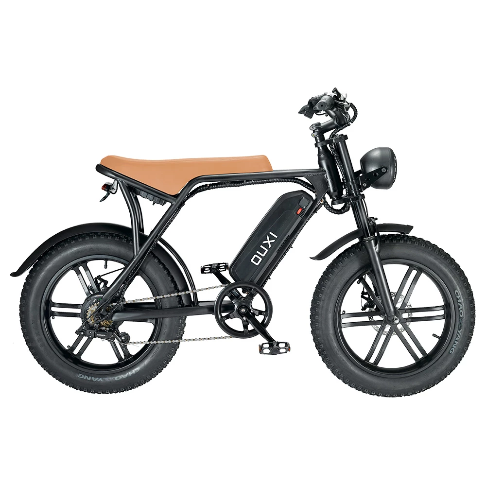 OUXI V8 Electric Bike 20*4.0 Inch Fat Tires 750W Motor 50Km/h Max Speed 48V 15Ah Battery Retro Ebike Max Load 150kg Dual Disc Brake Shimano 7-Speed Gear 3 OUXI V8 Electric Bike 20*4.0 Inch Fat Tires 750W Motor 50Km/h Max Speed 48V 15Ah Battery Retro Ebike Max Load 150kg Dual Disc Brake Shimano 7-Speed Gear