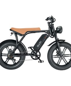OUXI V8 Electric Bike 20*4.0 Inch Fat Tires 750W Motor 50Km/h Max Speed 48V 15Ah Battery Retro Ebike Max Load 150kg Dual Disc Brake Shimano 7-Speed Gear
